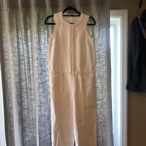 Victor Alfaro White Sleeveless Jumpsuit